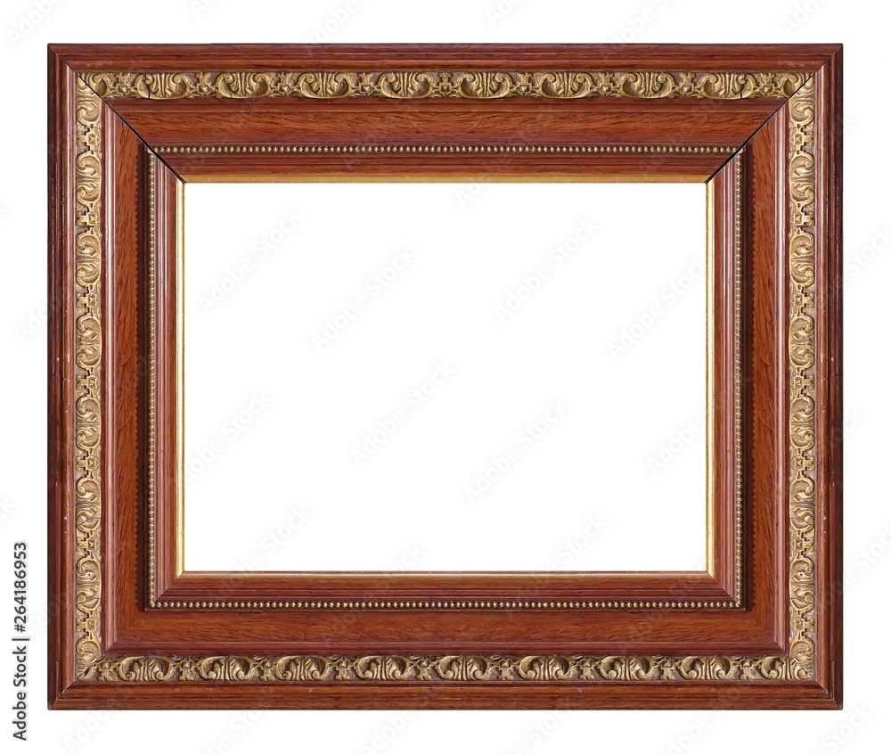 Wooden frame for paintings, mirrors or photo isolated on white background Wooden frame for paintings, mirrors or photo isolated on white background