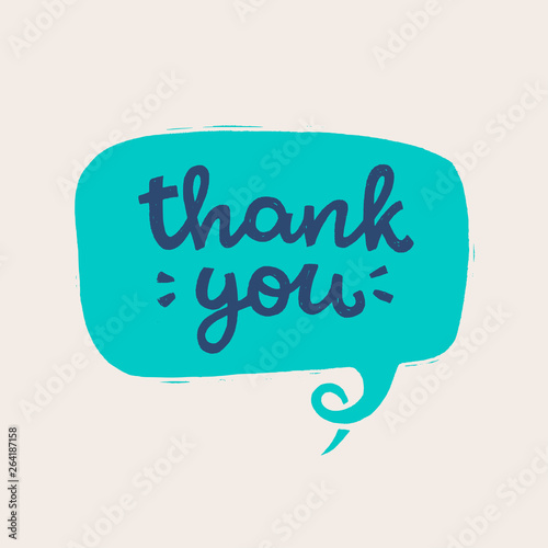 Thank You hand lettering inscription