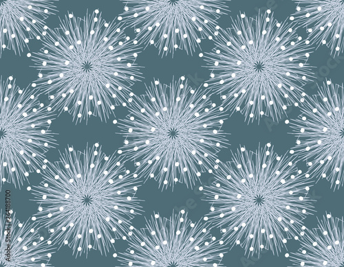Vector seamless dandelion, blowball print