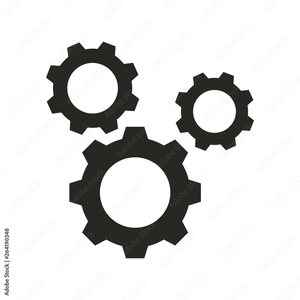 Cogwheel gear mechanism vector settings vector icon Cogwheel gear mechanism vector settings vector icon