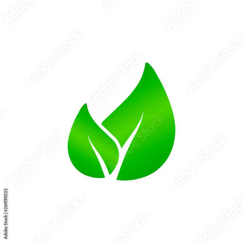 Logos of green leaf ecology nature element vector icon
