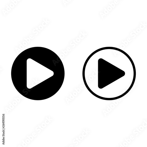 Free Download Play button icon. Vector illustration. on white background - GFXLoad