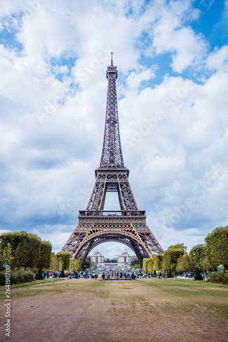 Beautiful view of famous Eiffel Tower in Paris, France © Max Topchii