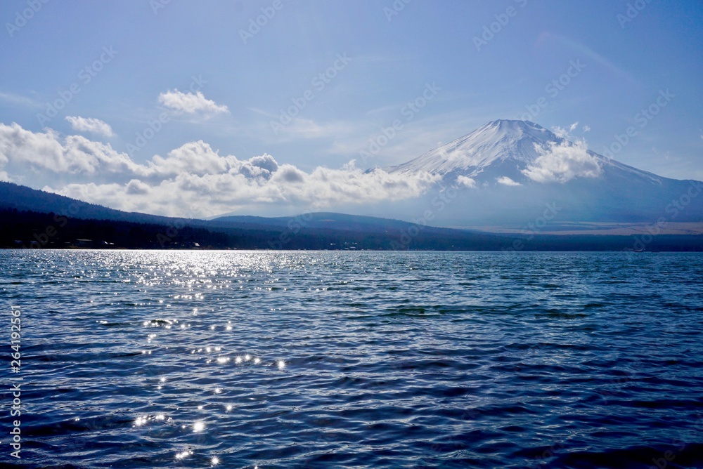 山中湖越しの富士山 山中湖越しの富士山