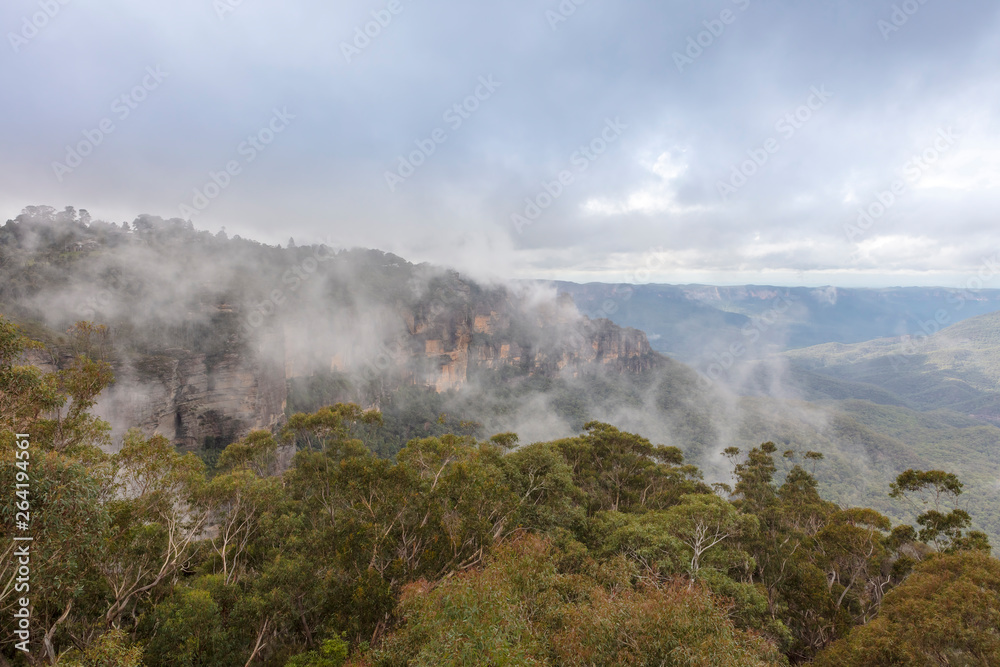 Scenic view at the Blue Mountains in New South Wales, Australia.