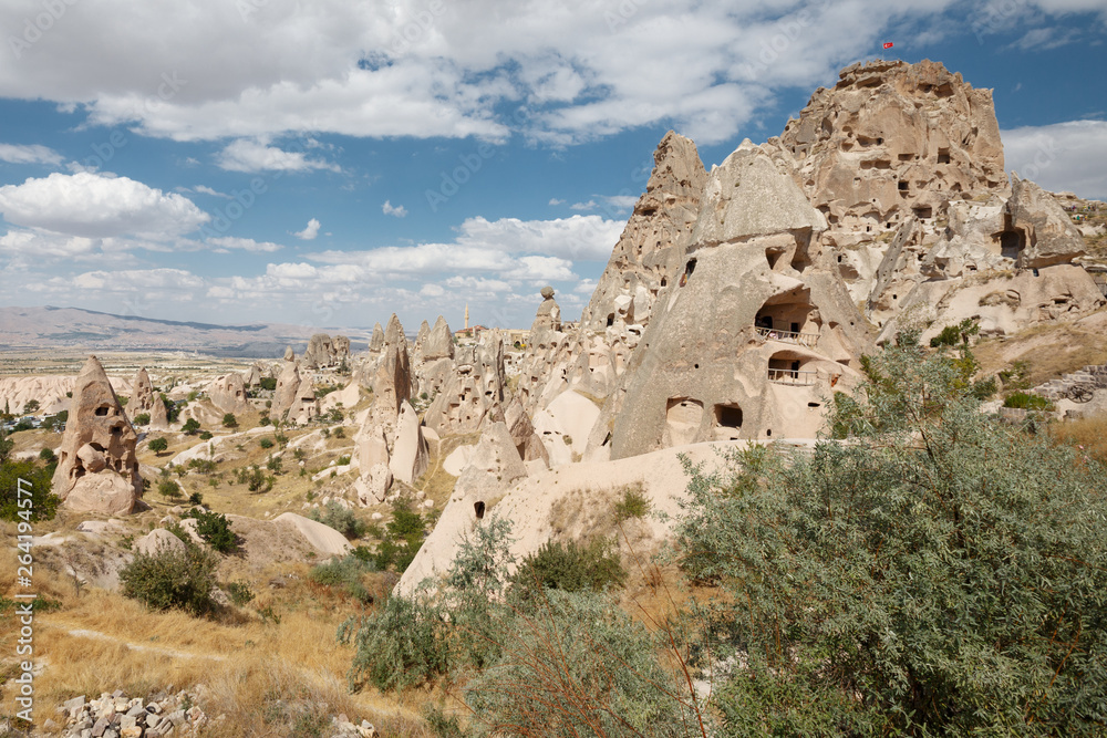 View Of Uchisar Castle In Cappadocia