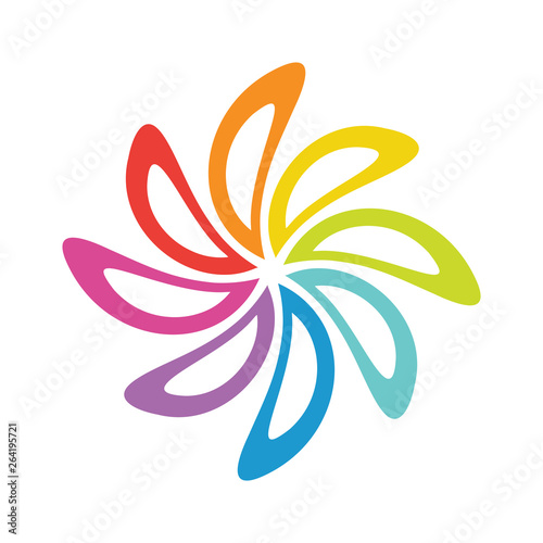 Rainbow flower