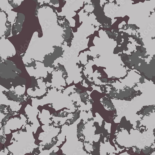 Urban camouflage of various shades of grey and purple colors