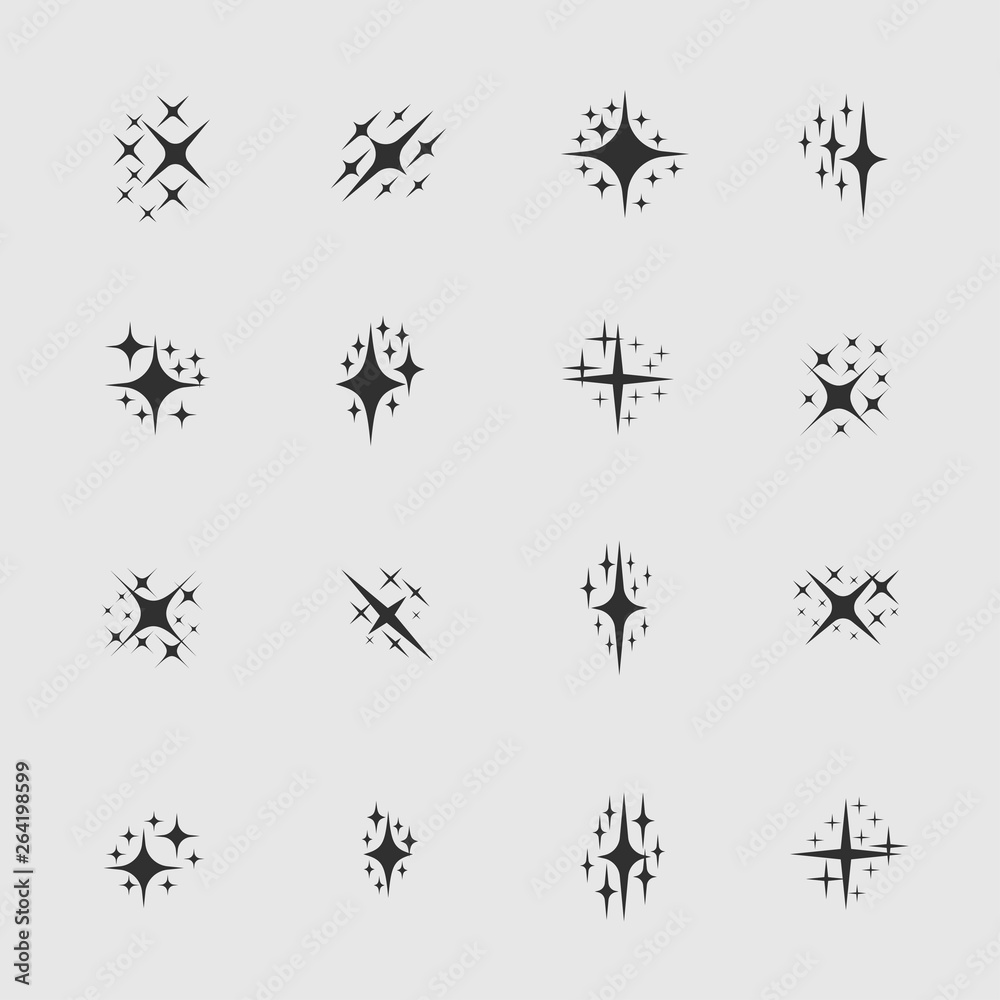 Naklejka premium Stars and sparks