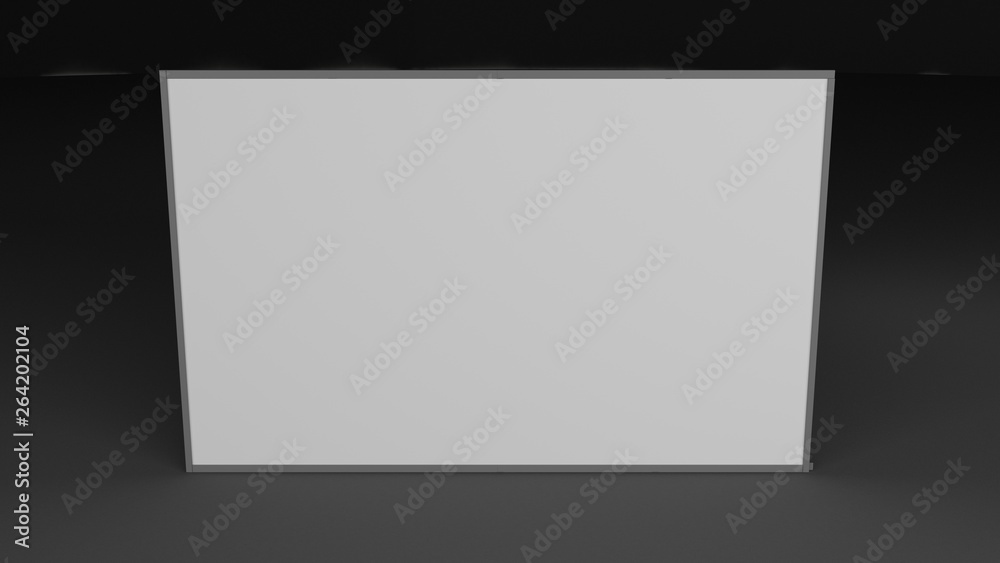 Naklejka premium Banner 3x5 meters. Realistic 3d render. Template