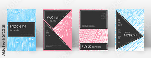 Cover page design template. Black brochure layout.