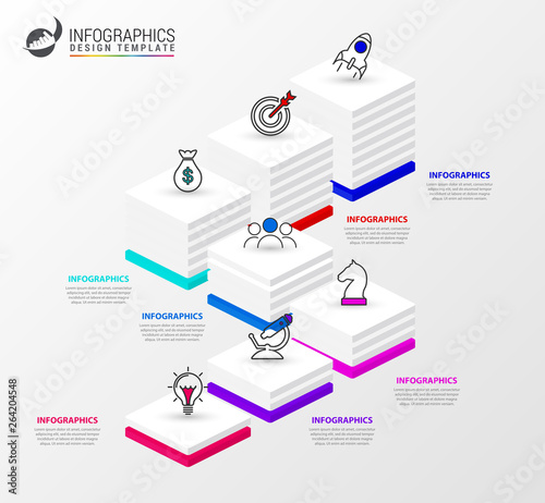 Infographic design template. Creative concept with 7 steps
