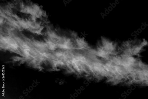 Cloudscape background of a cirrus cloud black and white monochrome image © Tony Baggett