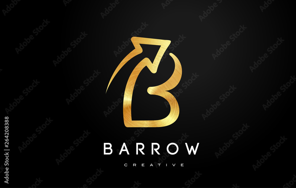 Golden B Logo. B Letter Icon Design Vector Golden B Logo. B Letter Icon Design Vector