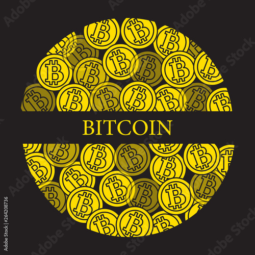 Bitcoins. Digital currency. Blockchain technology.