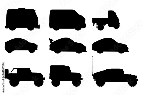 Autos Busse Fahrzeuge Silhouetten Kontur