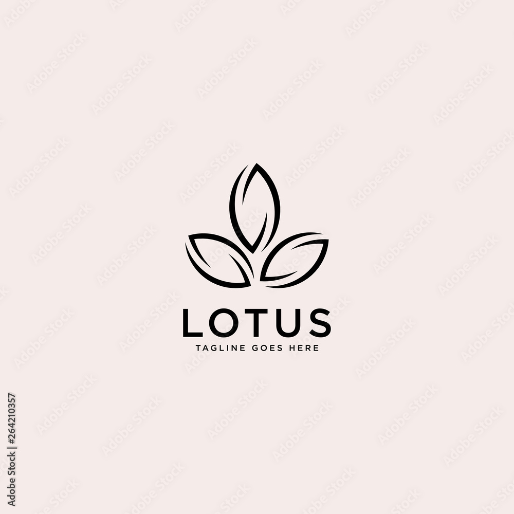 Lotus logo template, vector illustration - Vector Lotus logo template, vector illustration - Vector