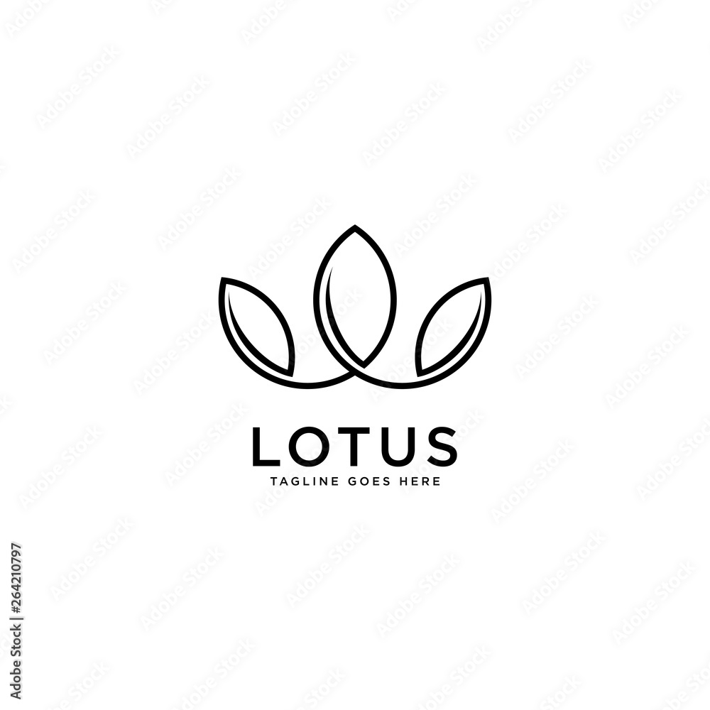 Lotus logo template, vector illustration - Vector