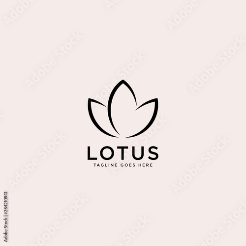Lotus logo template  vector illustration - Vector