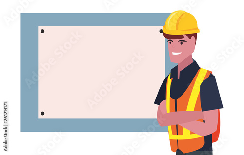construction worker board