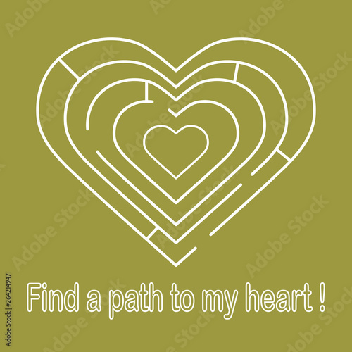 Labyrinth to the heart. Valentine's Day