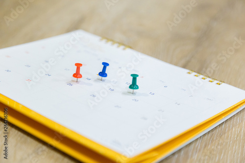 Calendar Event Planner is busy.calendar,clock to set timetable organize schedule,planning for business meeting or travel planning concept. - Image © A Stockphoto