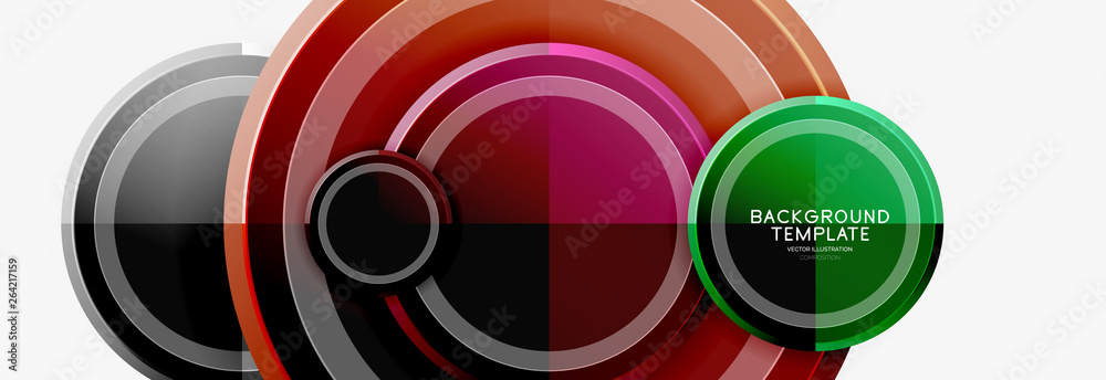 Colorful glossy circles background Colorful glossy circles background