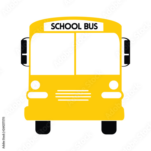 school bus yellow illustration vector