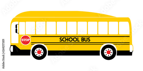 school bus yellow illustration vector