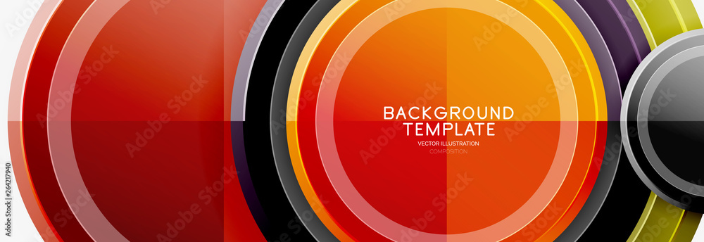 Colorful glossy circles background Colorful glossy circles background