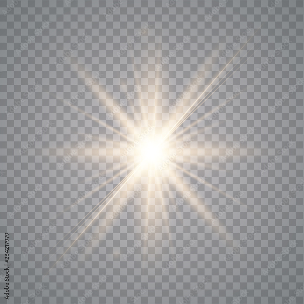 Golden shining vector sun Golden shining vector sun