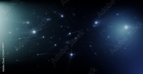 computer network or social network structure with glowing nodes technology concept background