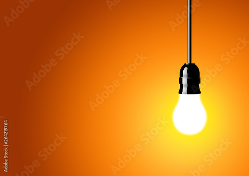 Incandescent light bulbs background for idea, innovation and motivation theme