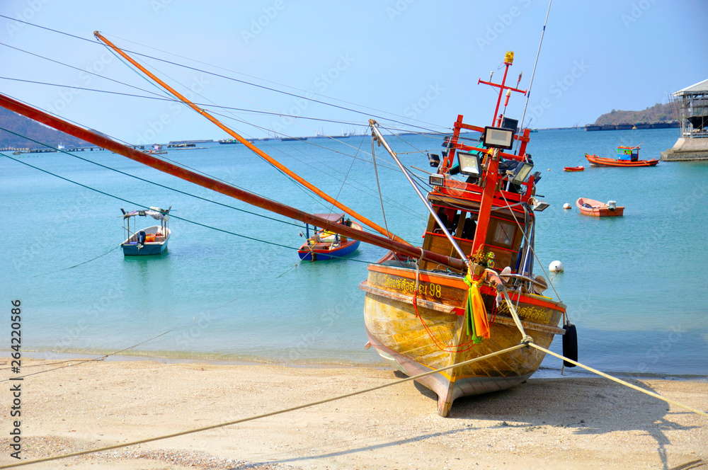 fishing boat on the beach