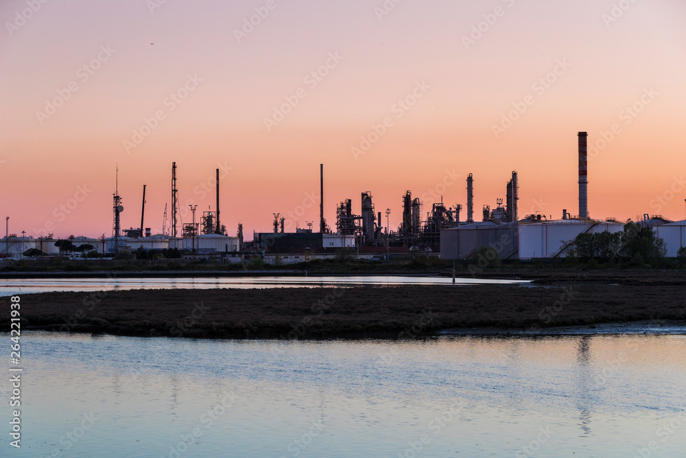 The industrial area of Porto Marghera in Italy