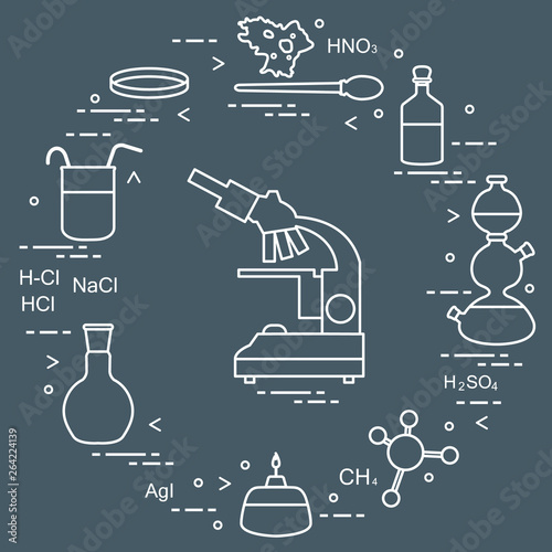 Chemistry scientific, education elements.