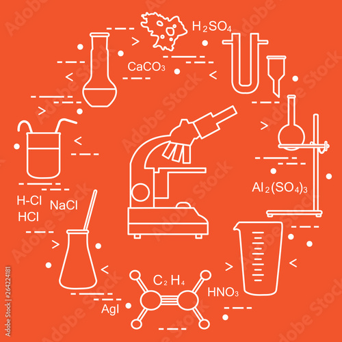 Chemistry scientific, education elements.