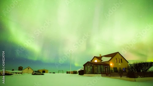 Series of Beautiful Northern Lights or better known as Aurora Borealis time lapse view in 4K
