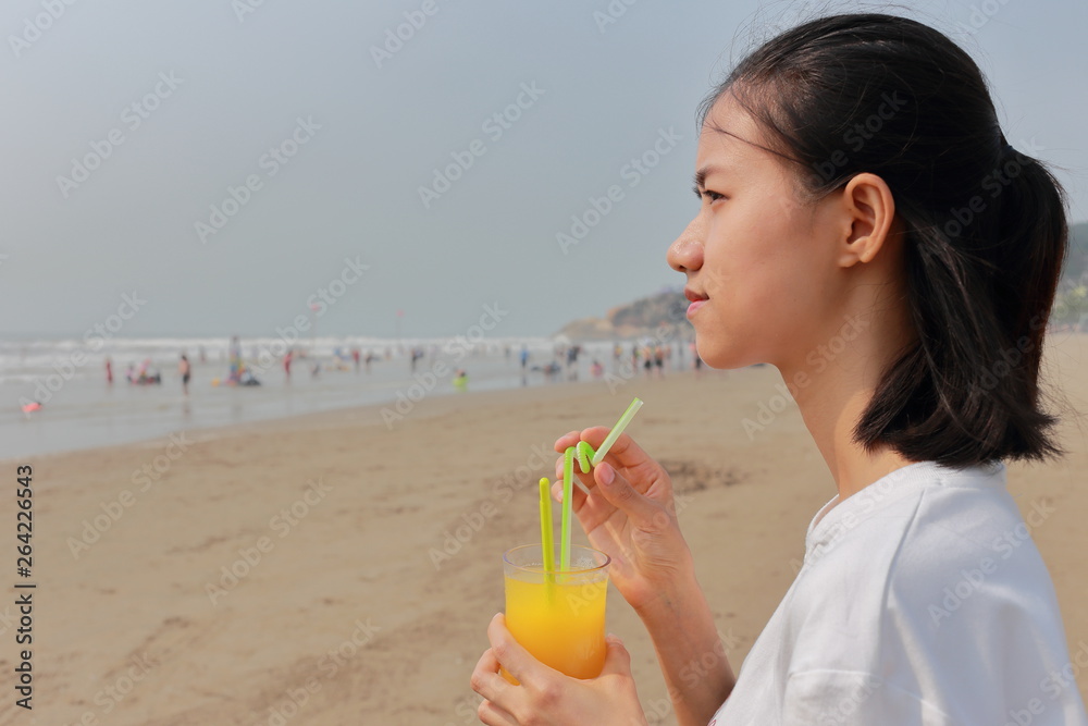 woman in the beach in Vietnam woman in the beach in Vietnam