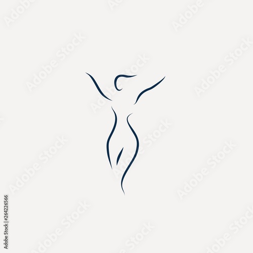 woman body shape line illustration vector © Effrosyni 