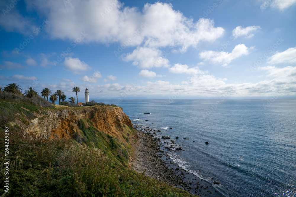 Point Vicente lighthouse on the coast
