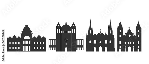 Salvador logo. Isolated Salvador architecture on white background