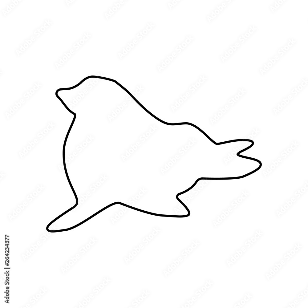 seal silhouette icon. Element of zoo for mobile concept and web apps icon. Outline, thin line icon for website design and development, app development seal silhouette icon. Element of zoo for mobile concept and web apps icon. Outline, thin line icon for website design and development, app development