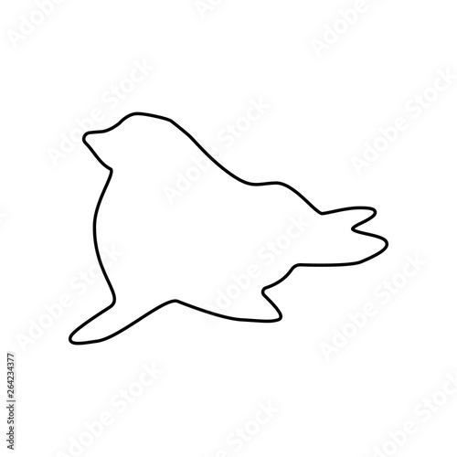 seal silhouette icon. Element of zoo for mobile concept and web apps icon. Outline, thin line icon for website design and development, app development