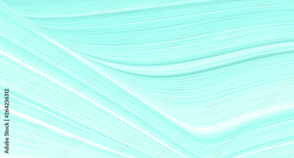 A wave pattern of white and blue. The background is turquoise with streaks and curved lines. A wave pattern of white and blue. The background is turquoise with streaks and curved lines.