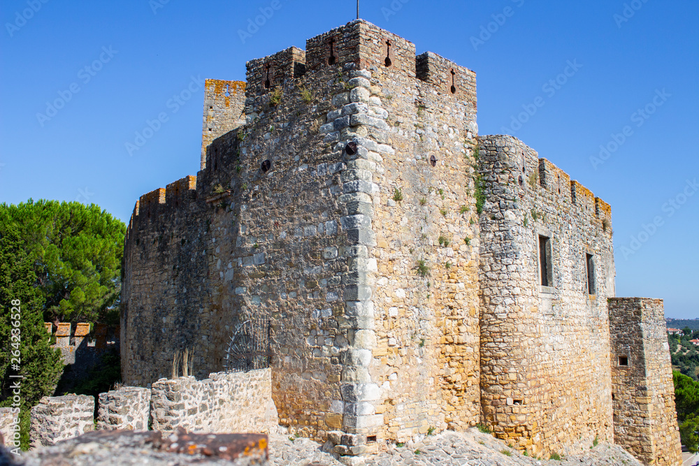FORTRESS WALL OF KNIGHTS OF THE TEMPLAR (CONVENT OF CHRIST) IN TOMAR, PORTUGAL