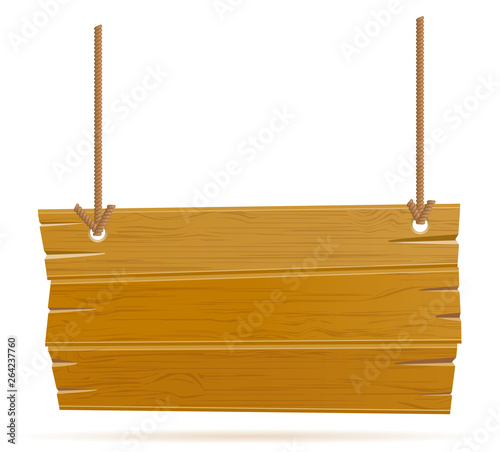 wooden old retro vintage board empty template for design stock vector illustration