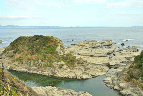 劒崎付近　三浦市南下浦松輪の風景　日本 photo