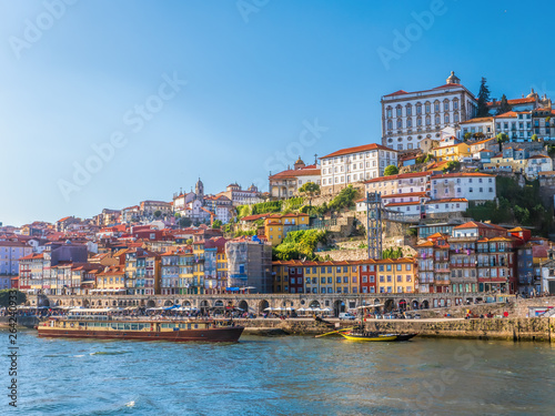 Panorama of old Porto townhouses