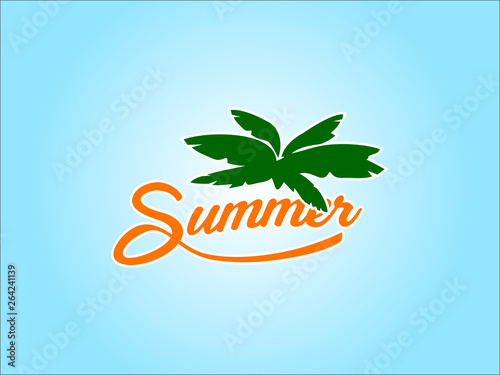 Summer Time background, illustration, beach, design